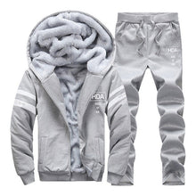 Load image into Gallery viewer, Tracksuit Men Sporting Fleece Thick Hooded Brand-Clothing Casual Track Suit Men Jacket+Pant Warm Fur Inside Winter Sweatshirt